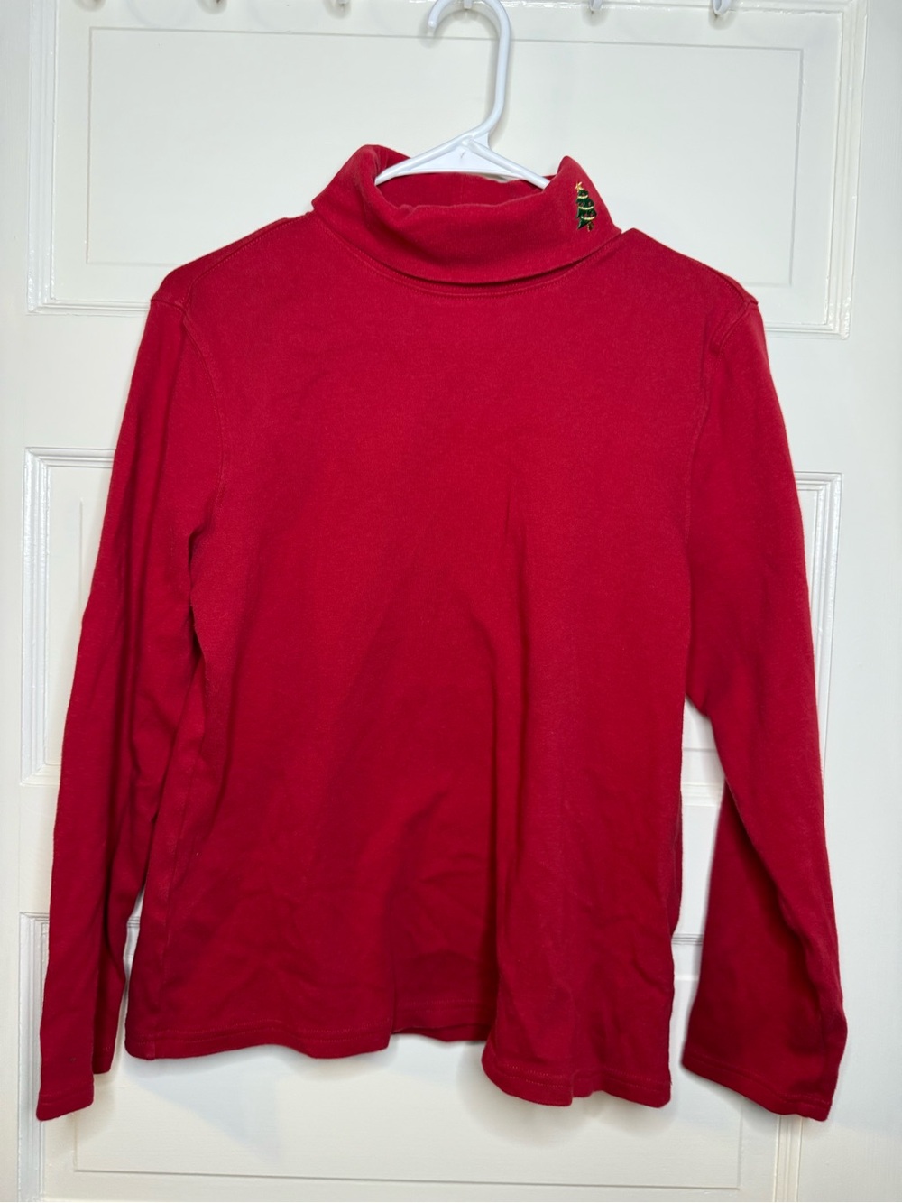 Vtg Kmart Holiday Editions Red Turtleneck Long-Sleeve Top